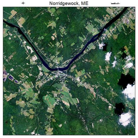 Aerial Photography Map of Norridgewock, ME Maine