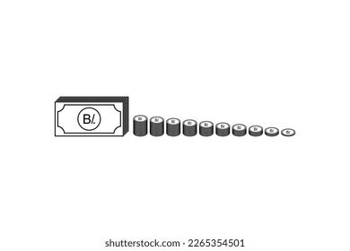 Panama Currency Symbol Panamanian Balboa Icon Stock Vector (Royalty ...