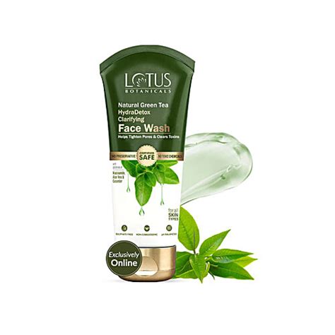 Buy Lotus Botanicals Natural Green Tea HydraDetox Clarifying Face Wash ...