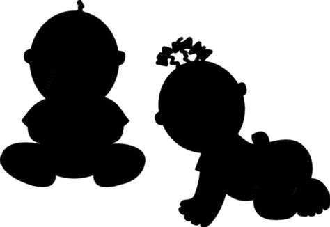 Download Twin Babies Silhouette | Wallpapers.com