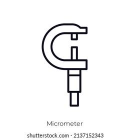 Micrometer Icon Outline Style Icon Design Stock Vector (Royalty Free ...