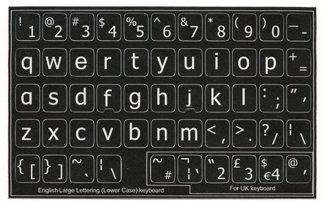 Lower case keyboard stickers large letters – Aussie Kids Software