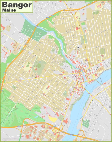 Large detailed map of Bangor - Ontheworldmap.com