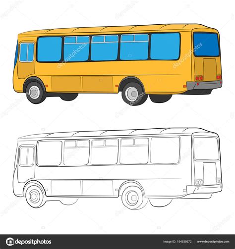 City bus vector drawing illustration Stock Vector Image by ©v-lab ...