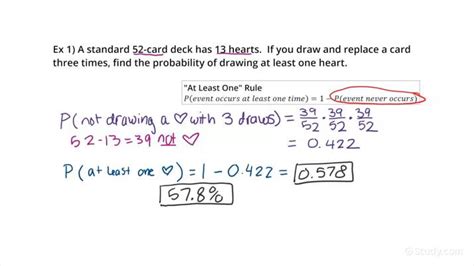 Finding the Probability of "At Least One" Events | Statistics and ...