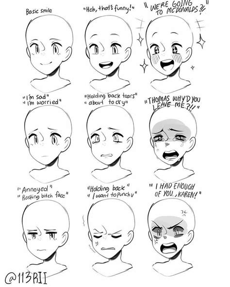 Art Tips/Tricks/Tutorials🌺 on Instagram: “Expression references Credit ...