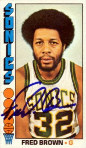 1976 Topps Fred Brown Basketball autographed trading card Basketball ...