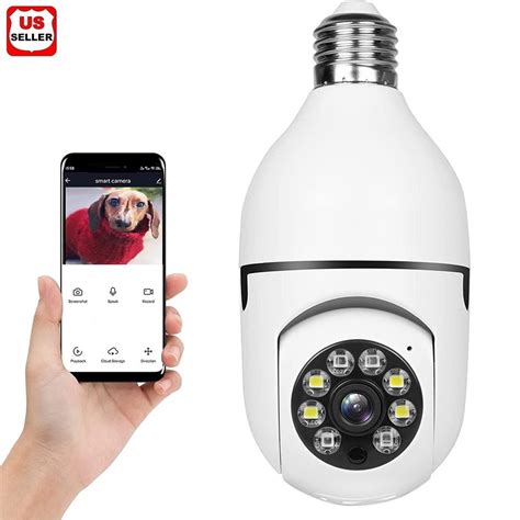 LINKPAL E27 Bulb Camera, 1080P Security Camera System with 2.4GHz WiFi ...