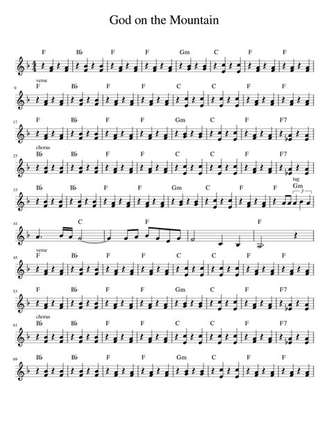 God on the Mountain Sheet music for Piano (Solo) | Musescore.com