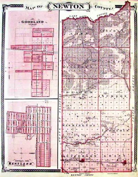 Map of Newton County, Indiana - Art Source International