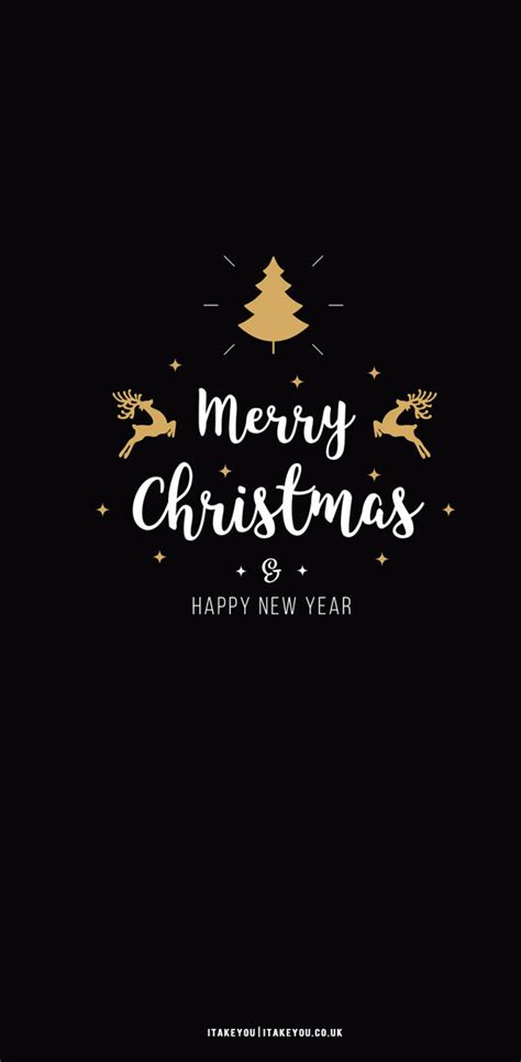 Festive Aesthetic Wallpapers For Phone : Black and Gold Christmas Wallpaper I Take You | Wedding ...