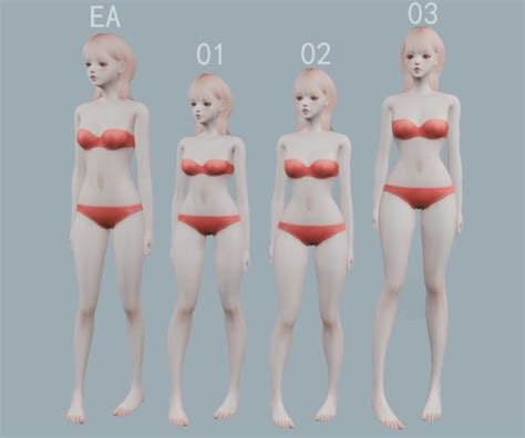 Three body presets | Sims 4 anime, Sims 4 body mods, Sims