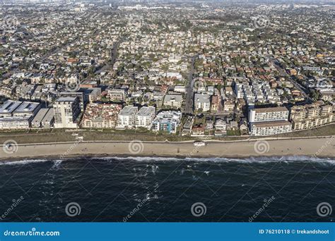 Aerial View of the Redondo Beach Shoreline in Southern Californi Stock Photo - Image of ...