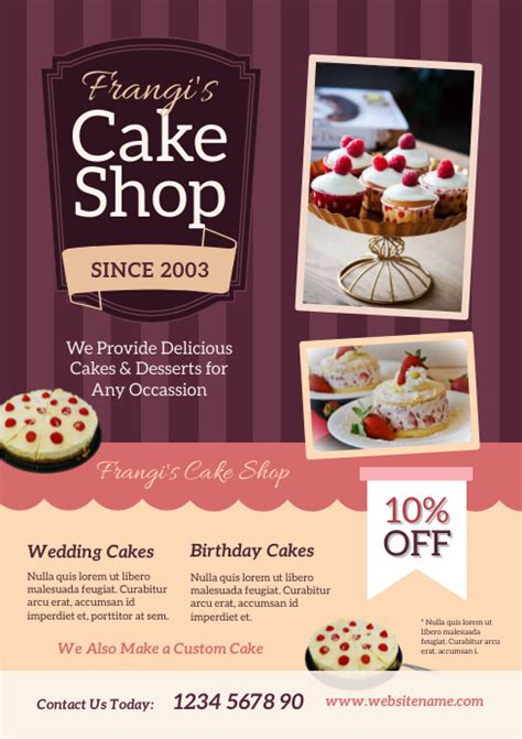 Cake Shop Flyer Template | PosterMyWall