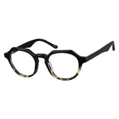 Zenni Geometric Prescription Eyeglasses Black Tortoiseshell Plastic 4429821 Face Shapes