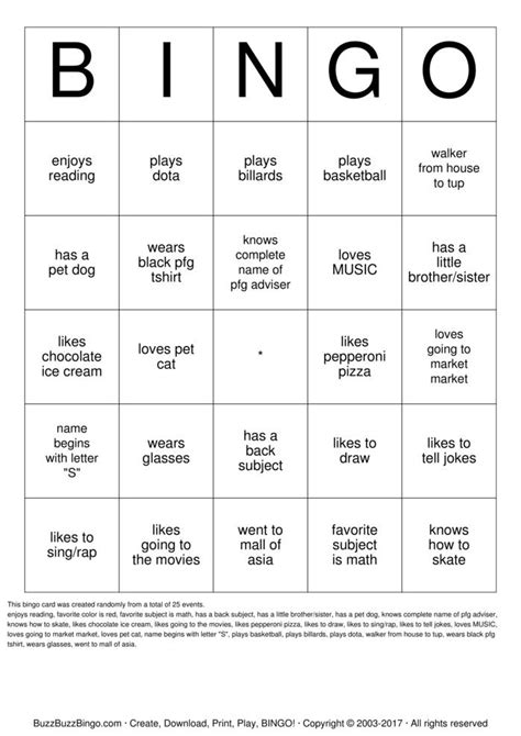 HUMAN BINGO Bingo Cards to Download, Print and Customize!