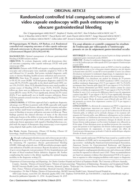 (PDF) Randomized Controlled Trial Comparing Outcomes of Video Capsule ...