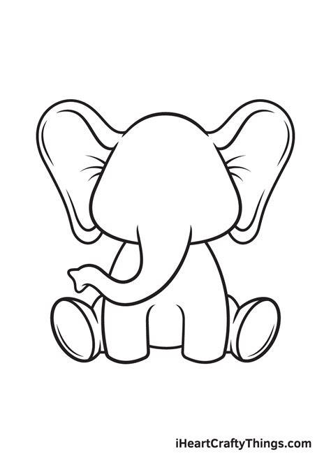 Elephant Drawing — How To Draw An Elephant Step By Step