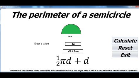 How to Calculate the Perimeter of a Semicircle in Java NetBeans - YouTube