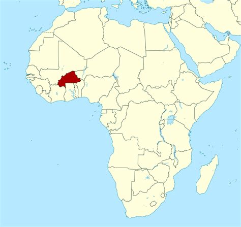 Detailed location map of Burkina Faso in Africa | Burkina Faso | Africa | Mapsland | Maps of the ...