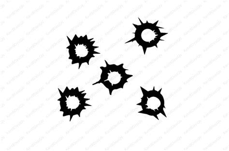 Bullet Holes Clipart Bullet Holes SVG Bullet Holes Files for Cricut ...