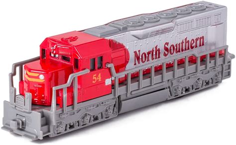 7" Long Red Freight Train Locomotive Pull Back Action Toy 7' L 1 1/2" W 2" T - Wind-up Toys