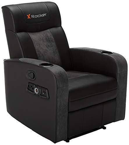 X Rocker 0717301 Premier 2.1 Wireless Bluetooth Stereo Sound Recliner, Dual Audio Foldable ...