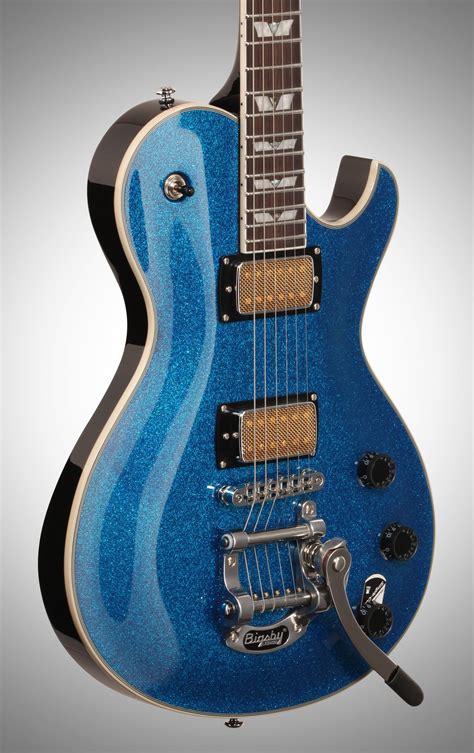 Schecter Solo 6B Electric Guitar, Blue Sparkle