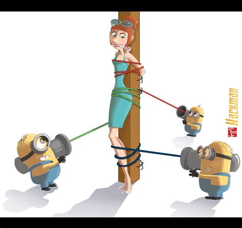 Lucy Wilde (Despicable me 2) and the Minions by Hackman23 on DeviantArt