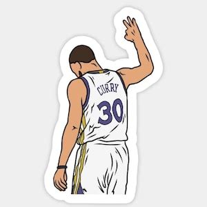 Steph Curry 3 Point Celebration Glossy Sticker 3, Water Resistant ...