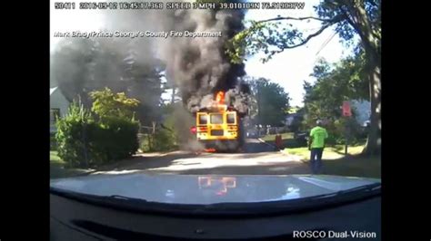 School Bus Fire Caught on Camera Video - ABC News