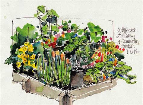 Pin by Karen Abrahams on Urban sketch | Community gardening, Garden ...