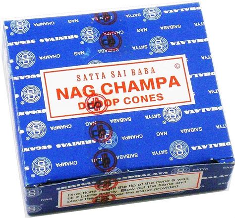 Satya Sai Baba Classic Nag Champa Incense Cones [2 Boxes x 12 Cones Per ...