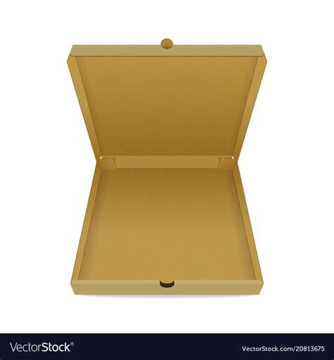 Empty cardboard pizza box Royalty Free Vector Image