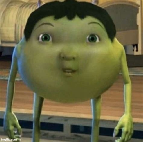 Image tagged in cursed image,ice age baby,mike wasowski sully face swap - Imgflip