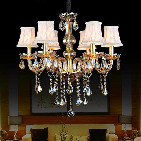 Modern Crystal Chandeliers lamp shades red crystal chandelier lighting fixtures light Luster ...