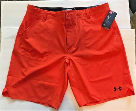 Men's Orange Heat Gear Under Armour Shorts Size 36 Loose #Underarmour #Athletic | Under armour ...