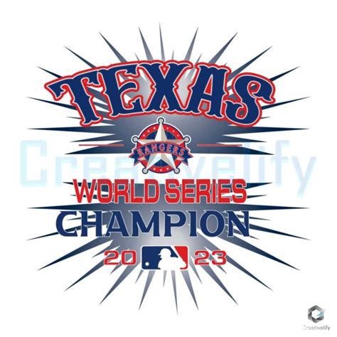 Texas Rangers Champions SVG MLB World Series 2023 File - CreativeLify