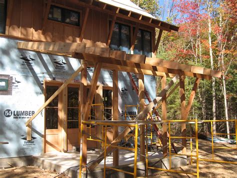 Modern Mountain Home: Screen Porch Framing