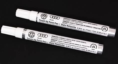 New Touch Up Paint Pen Set - VW Audi - Genuine - L100 Clear & LXG0 ...