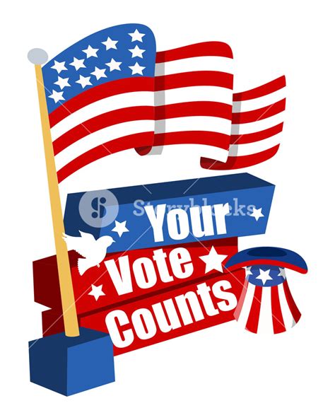 Your Vote Counts Election Day Vector Illustration Royalty-Free Stock Image - Storyblocks