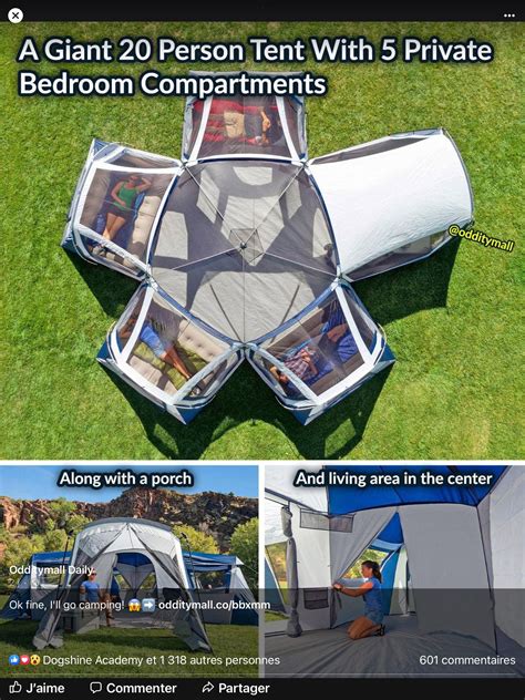 Pin by dominique_90 on Meuble Décoration | Camping set up, 20 person tent, Fun sleepover ideas