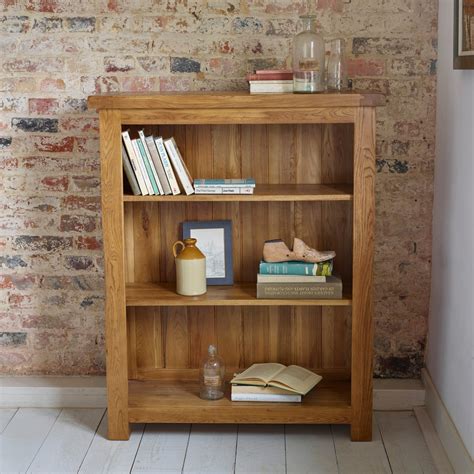 Original Rustic Small Bookcase in Solid Oak | Oak Furniture Land