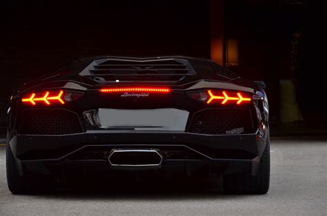 HD wallpaper lamborghini aventador lp700-4 black back of headlights