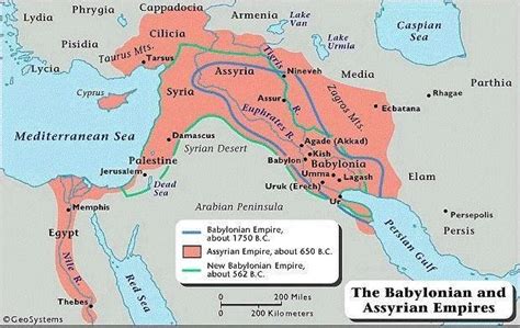 The Babylon and Assyrians Empires. | Bible history, Map, Babylon map