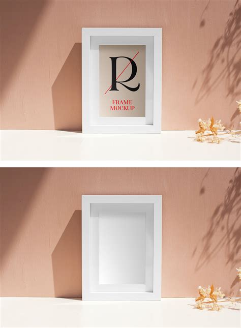 White Frame PSD Mockup — Mr.Mockup