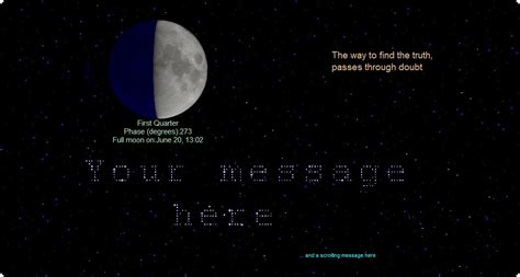 StarMessage, Moon Phases Screensaver (Windows 10, MacOS Catalina)
