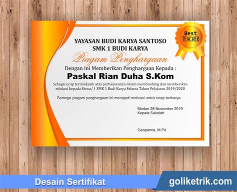 Download Template Piagam Penghargaan Free Docx Word Dan Cdr | Porn Sex ...