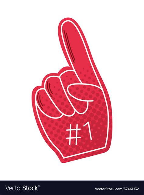 Number one glove Royalty Free Vector Image - VectorStock