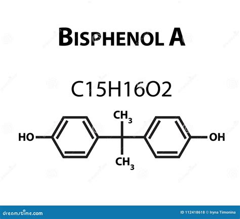 Bisphenol A, BPA, Chemical Formula And Skeletal Structure Vector ...